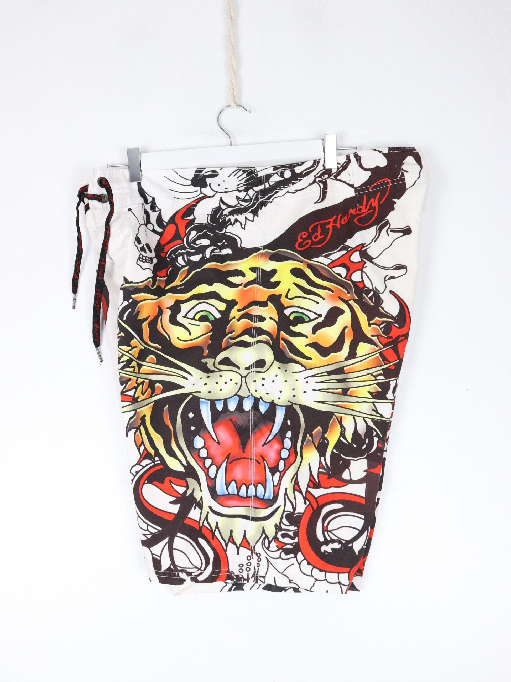 Ed Hardy Shorts Ed Hardy Board Shorts Mens 38 White Surf