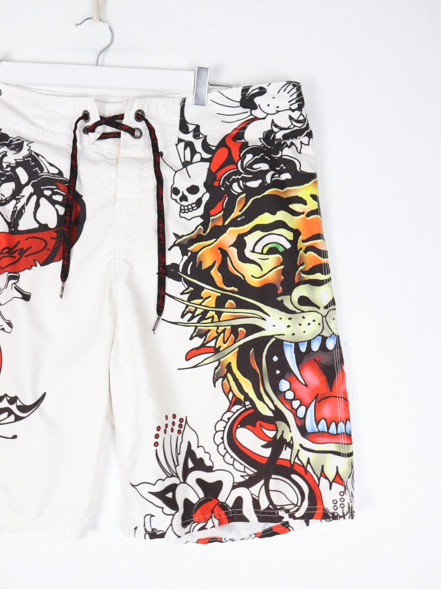 Ed Hardy Shorts Ed Hardy Board Shorts Mens 38 White Surf