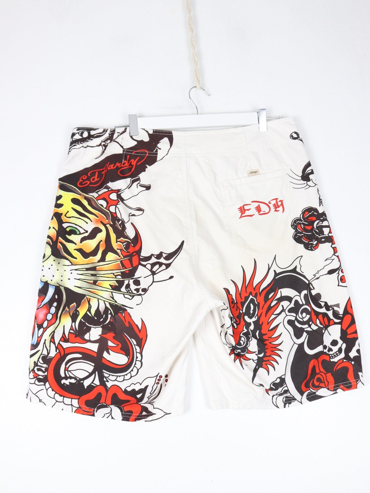 Ed Hardy Shorts Ed Hardy Board Shorts Mens 38 White Surf