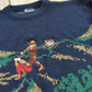 Vintage 1990s Bronzini Embroidered Golf Knit Crewneck Sweater Men's M
