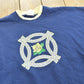 Vintage 2000s Flower Double Collar Crewneck Sweatshirt Men's XL