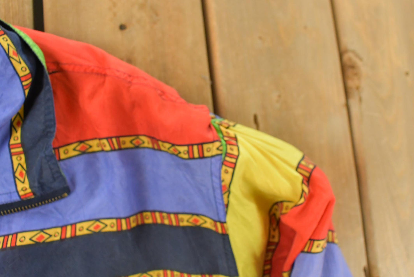 Vintage 1980s Fuda International All Over Print Silk Windbreaker Jacket Women's Medium