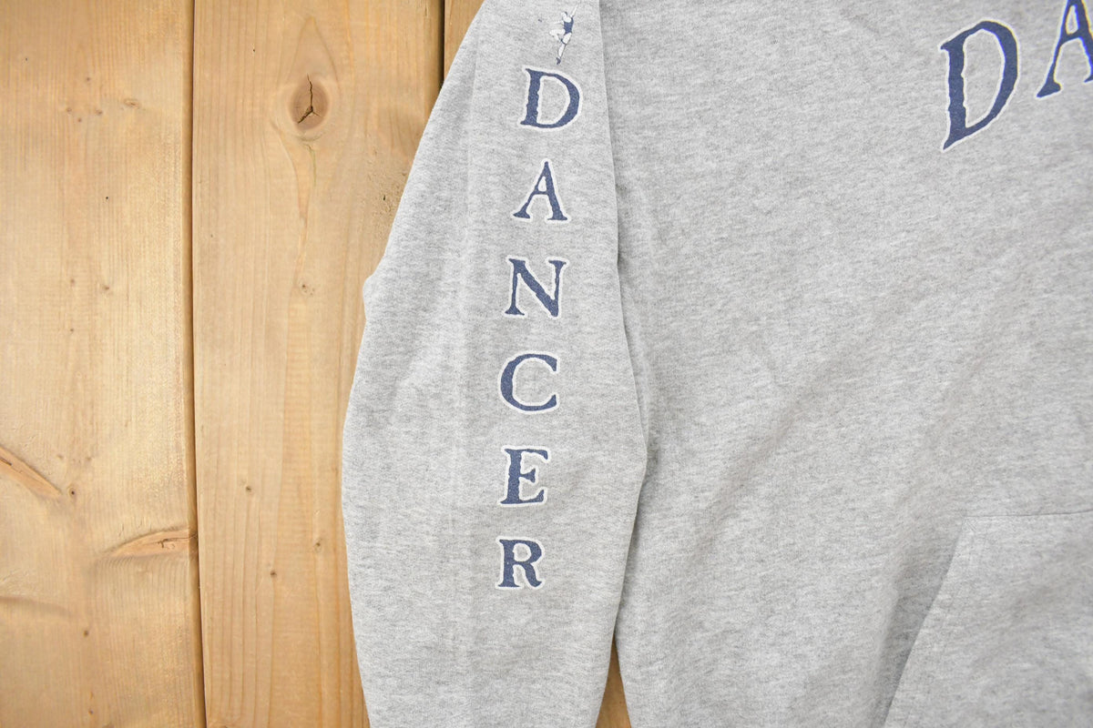 Vintage 1990s Ballerina Dancer Graphic Hoodie Sweatshirt Women's L