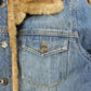 Vintage 2000s Harolds Faux Fur Denim Trucker Jacket Women's S