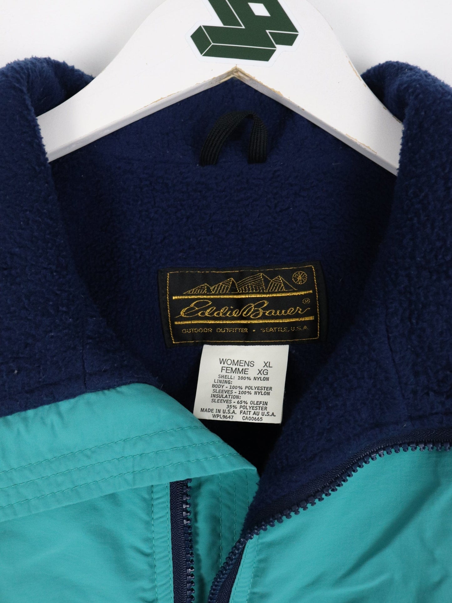 Eddie Bauer Jackets & Coats Vintage Eddie Bauer Jacket Womens XL Blue Lined Warm Up Coat Outdoors