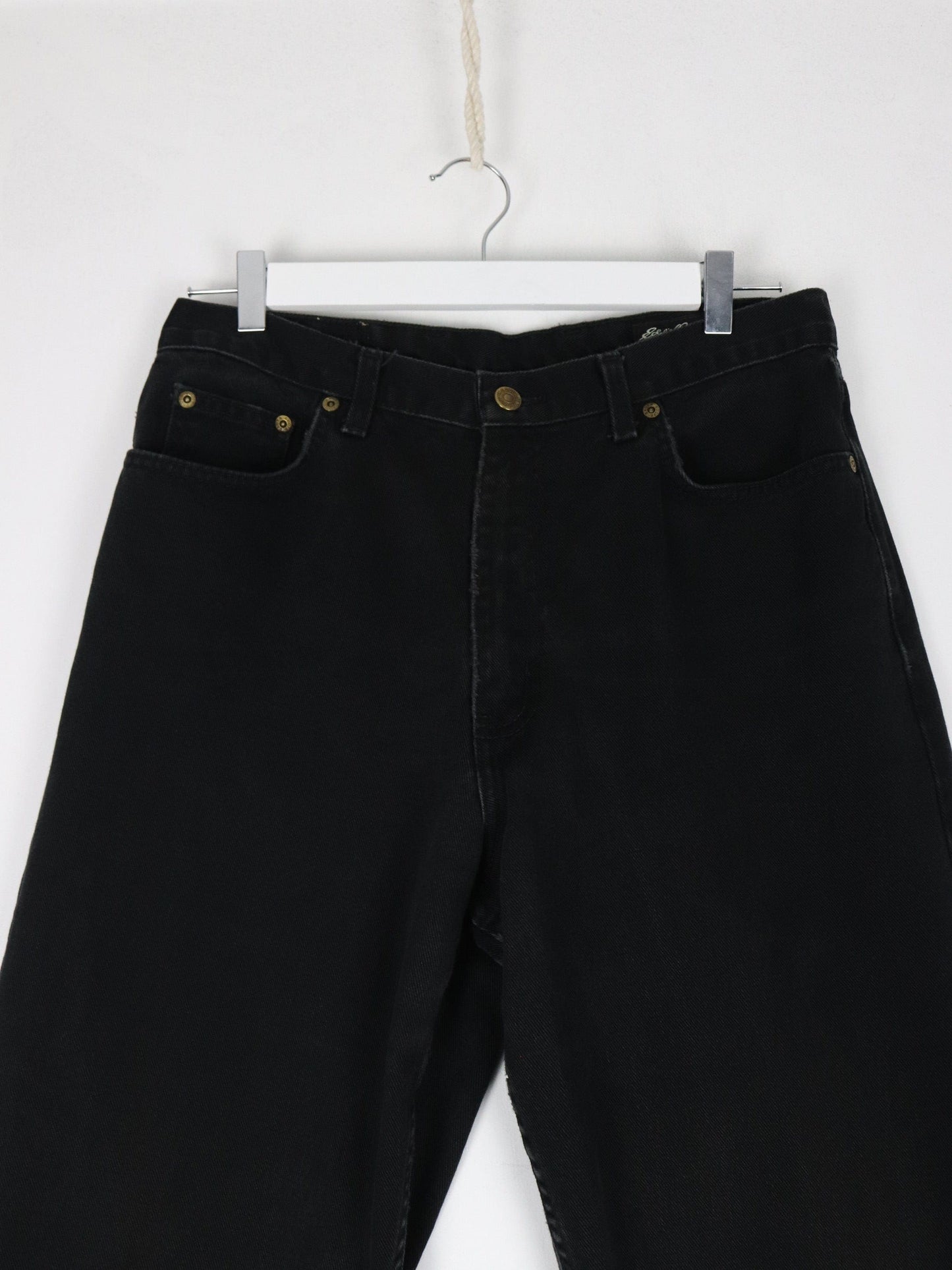 Eddie Bauer Jeans Vintage Eddie Bauer Pants Womens 14 Black Denim Jeans 31 x 29