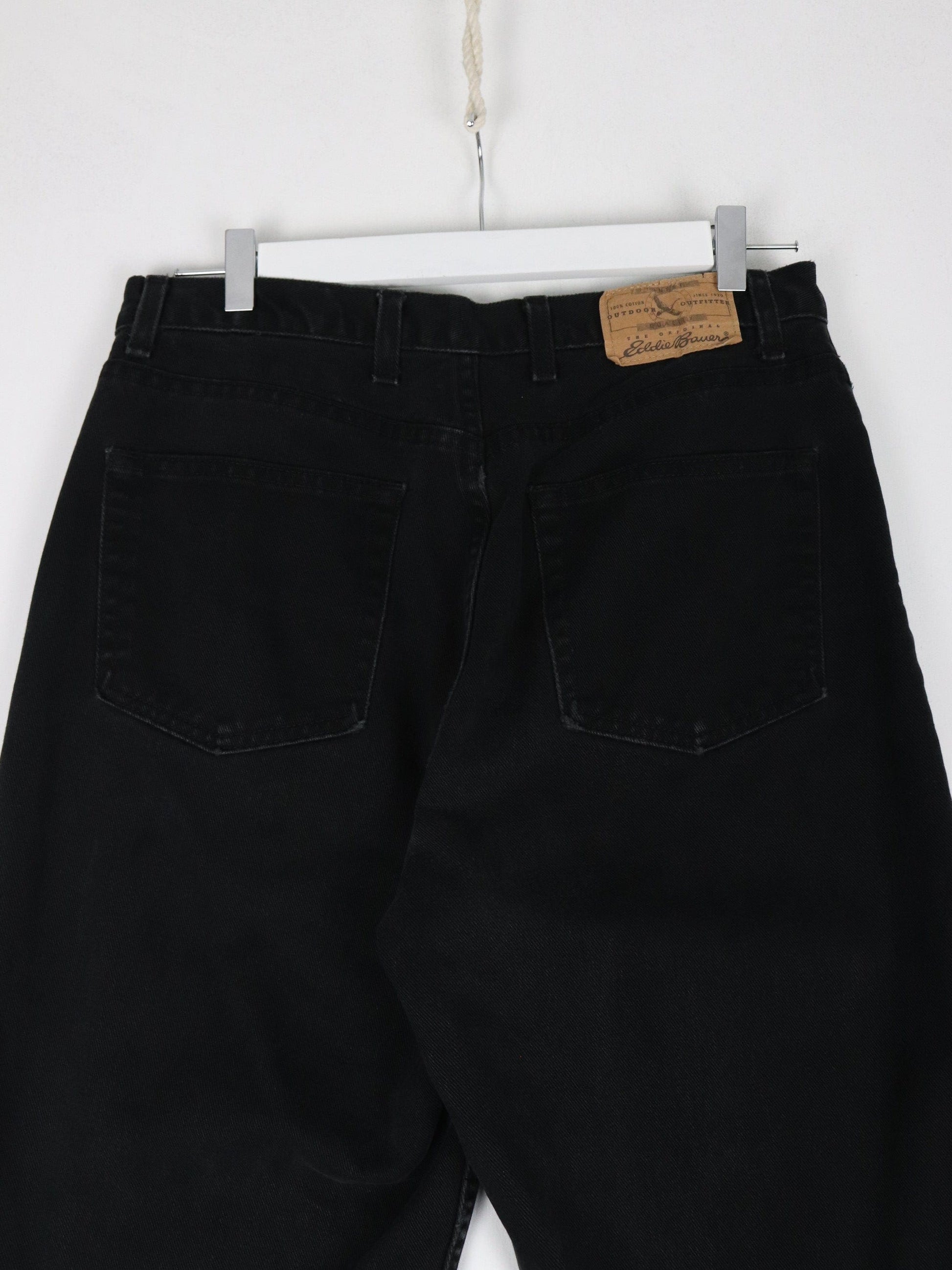 Eddie Bauer Jeans Vintage Eddie Bauer Pants Womens 14 Black Denim Jeans 31 x 29