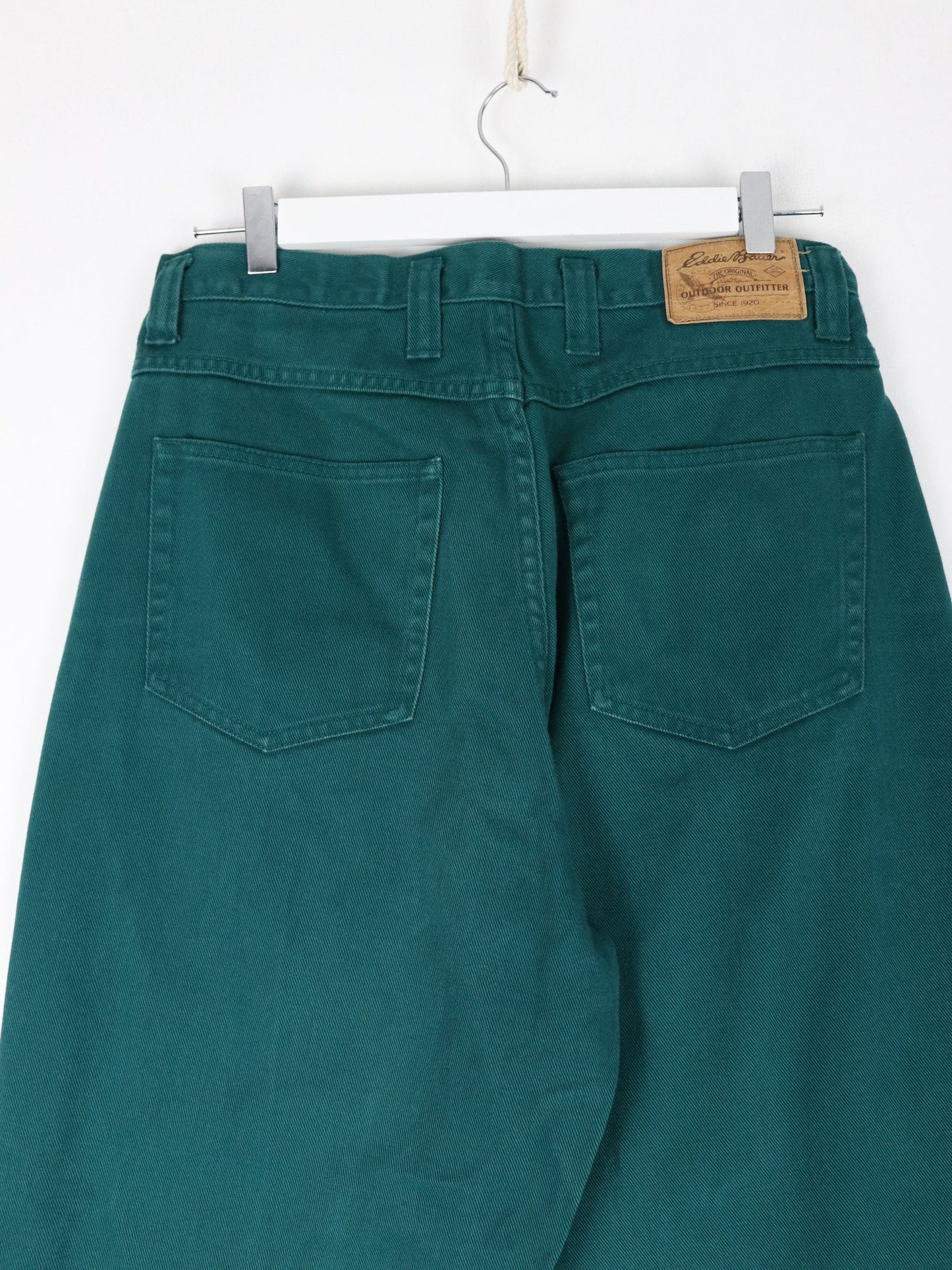 Eddie Bauer Jeans Vintage Eddie Bauer Pants Womens 14 Green Turquoise Denim Jeans High Waisted