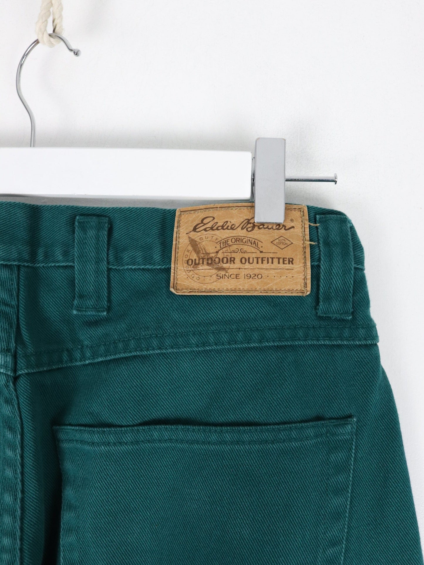 Eddie Bauer Jeans Vintage Eddie Bauer Pants Womens 14 Green Turquoise Denim Jeans High Waisted