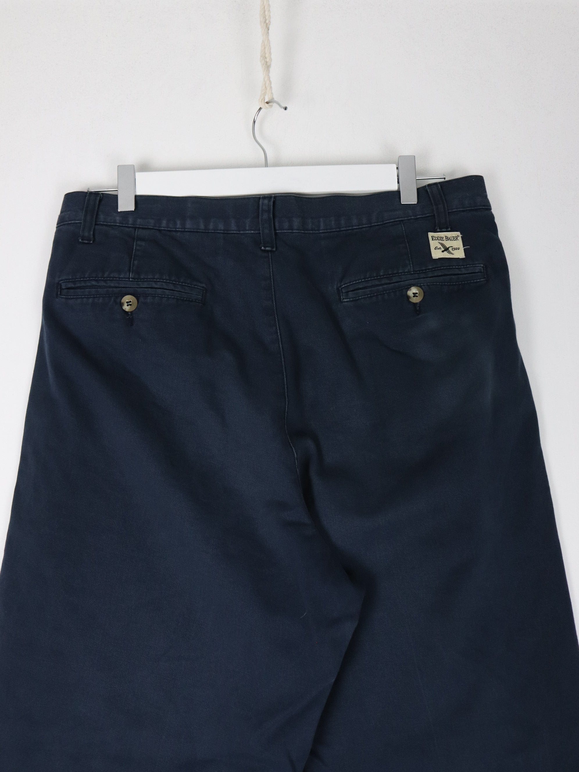 Vintage Eddie Bauer Pants Fits Mens 34 x 31 Blue Chino Trousers – Proper  Vintage