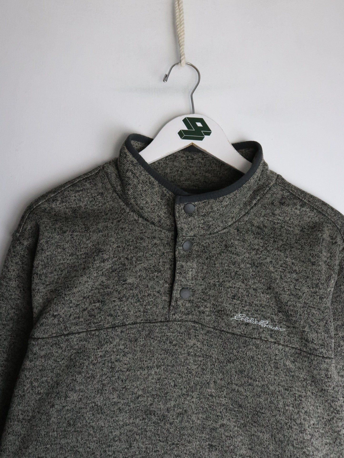 Eddie Bauer Sweater Mens XL Grey Snap T from propervintagecanada
