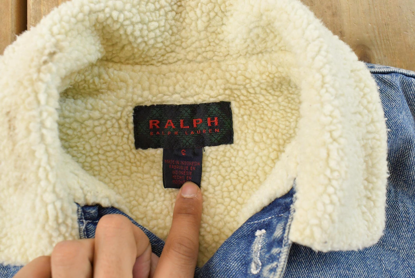Vintage 2000s Ralph Lauren Sherpa Denim Trucker Jacket Women's S