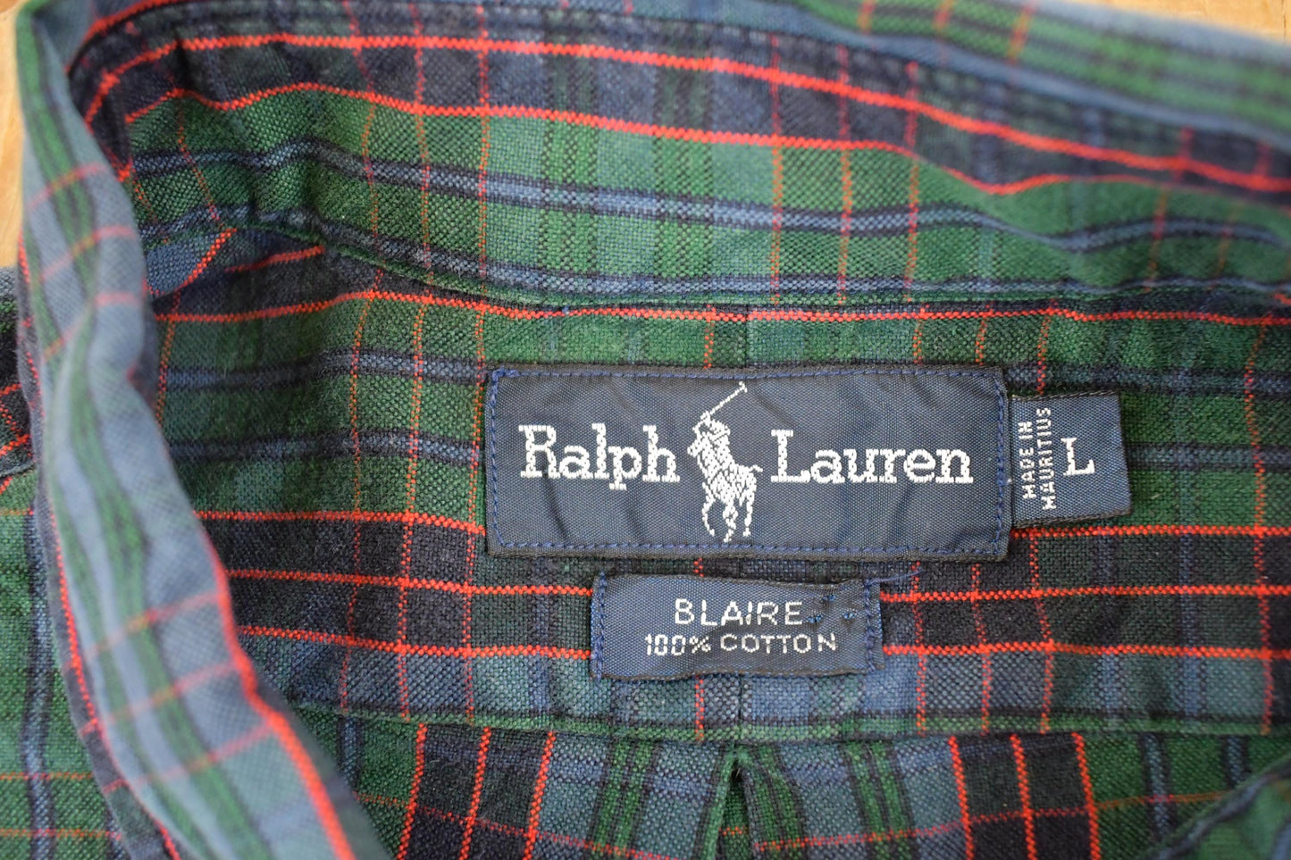 Vintage 1990s Polo By Ralph Lauren Blaire Plaid Button Up Shirt Men's XL