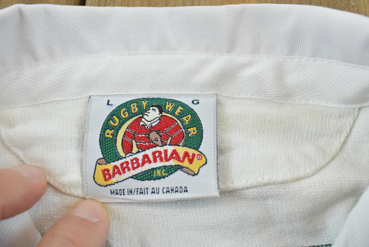 Vintage 1990s Barbarian Archmere Auks Delaware School Long Sleeve Rugby Shirt Men's L