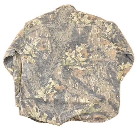 Vintage 1990s Woolrich Realtree Flannel Outdoorsman Button Up Shirt Men's M