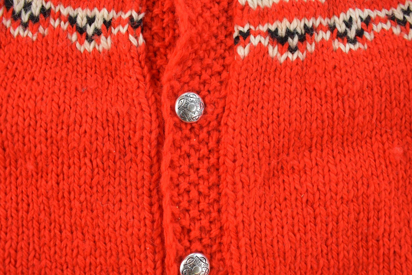 Vintage 1980s The Sweater Company Nordic Wool Knit Cardigan Sweater Men's L