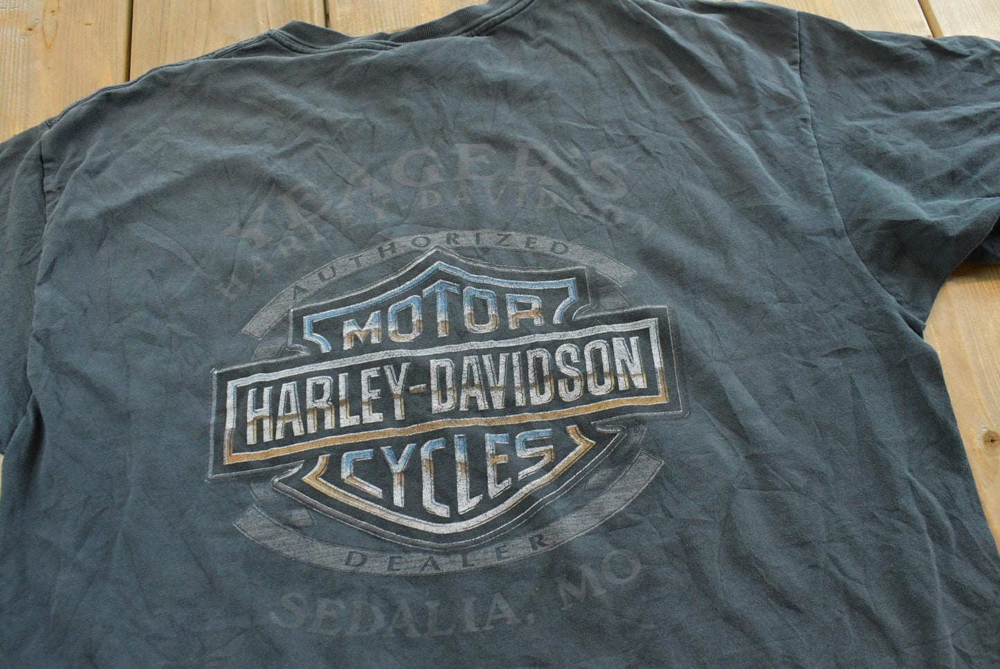 Vintage 2004 Harley Davidson Motorcycles Skull T-Shirt Men's L