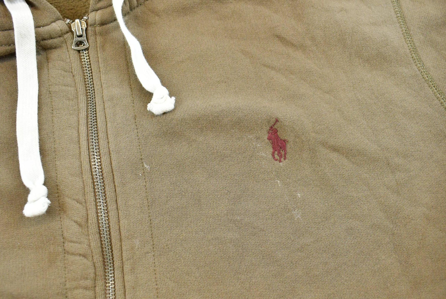 Vintage 1990s Polo Ralph Lauren Blue Thermal Lined Full Zip Hoodie Men's 2XL