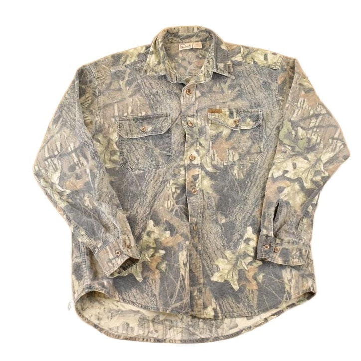 Vintage 1990s Woolrich Realtree Flannel Outdoorsman Button Up Shirt Men's M