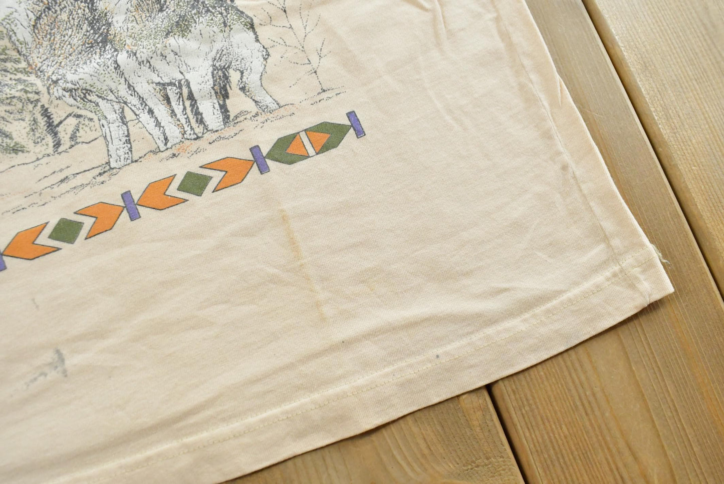 Vintage 1990s Wolf And Eagle Outdoors Tank Top T-Shirt Men's L