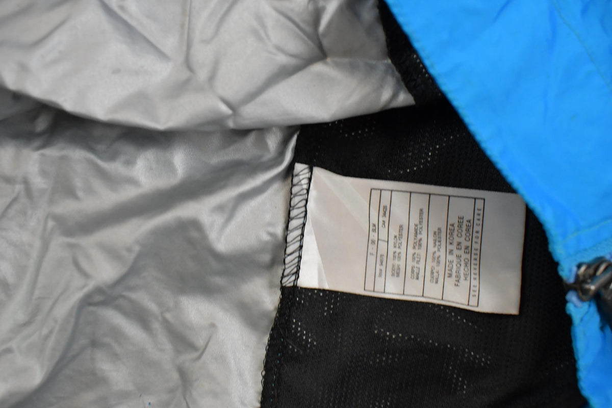Vintage 2000s Carolina Panthers NFL Nike Middle Swoosh Quarter Zip Pullover Windbreaker Jacket Men's 2XL