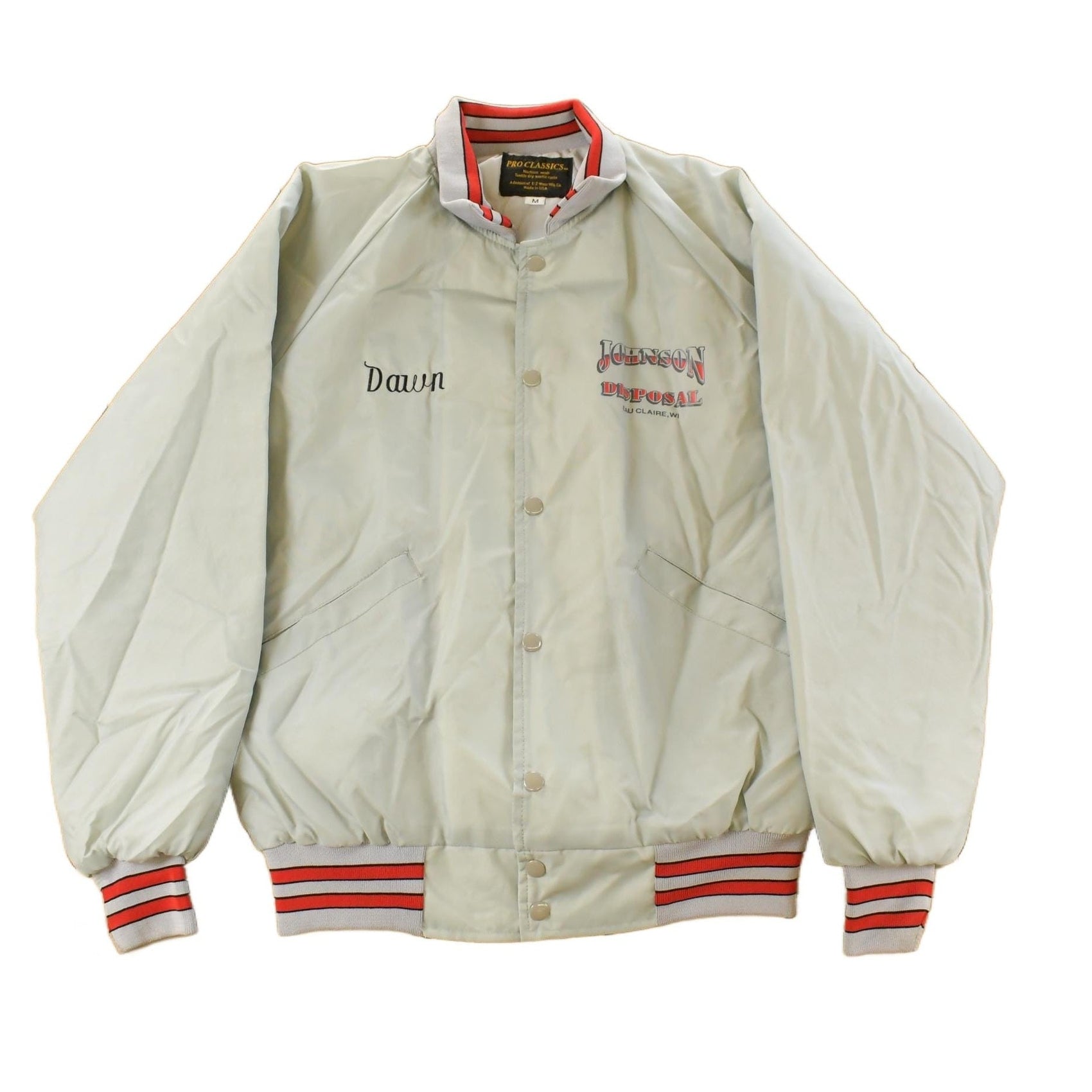 Vintage 1990s Johnson Disposal Snap On Bomber Jacket Men's Medium