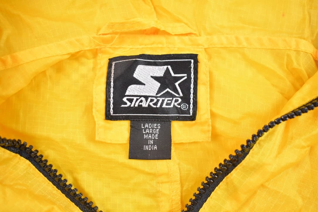 Vintage 1990s Yellow Starter Windbreaker Jacket Women's L