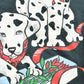 Vintage 1990s Dalmatians Valentines Hearts Turtleneck Sweatshirt Women's S