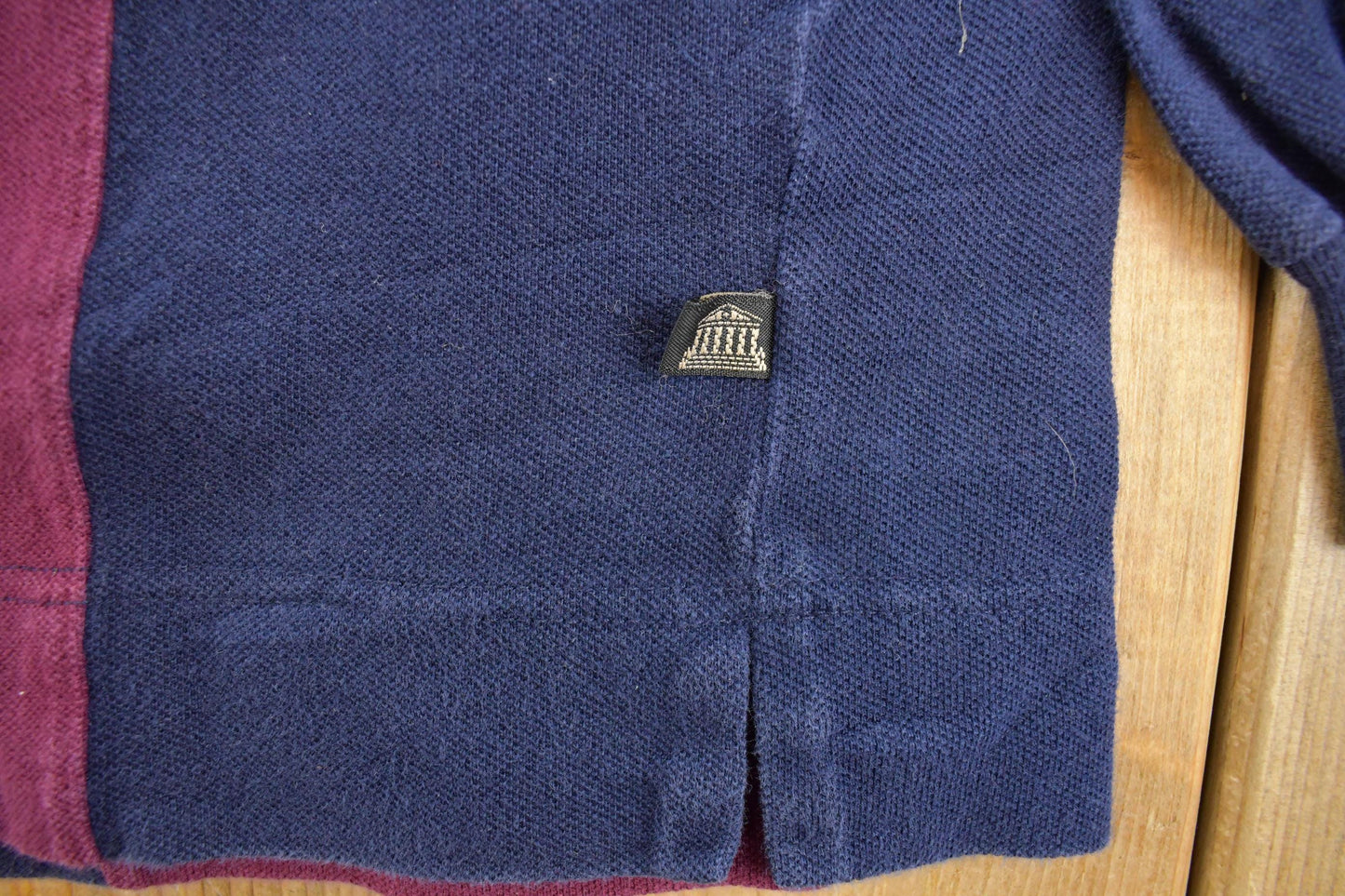 Vintage 1990s Structure Striped Rugby Polo Shirt Men's L