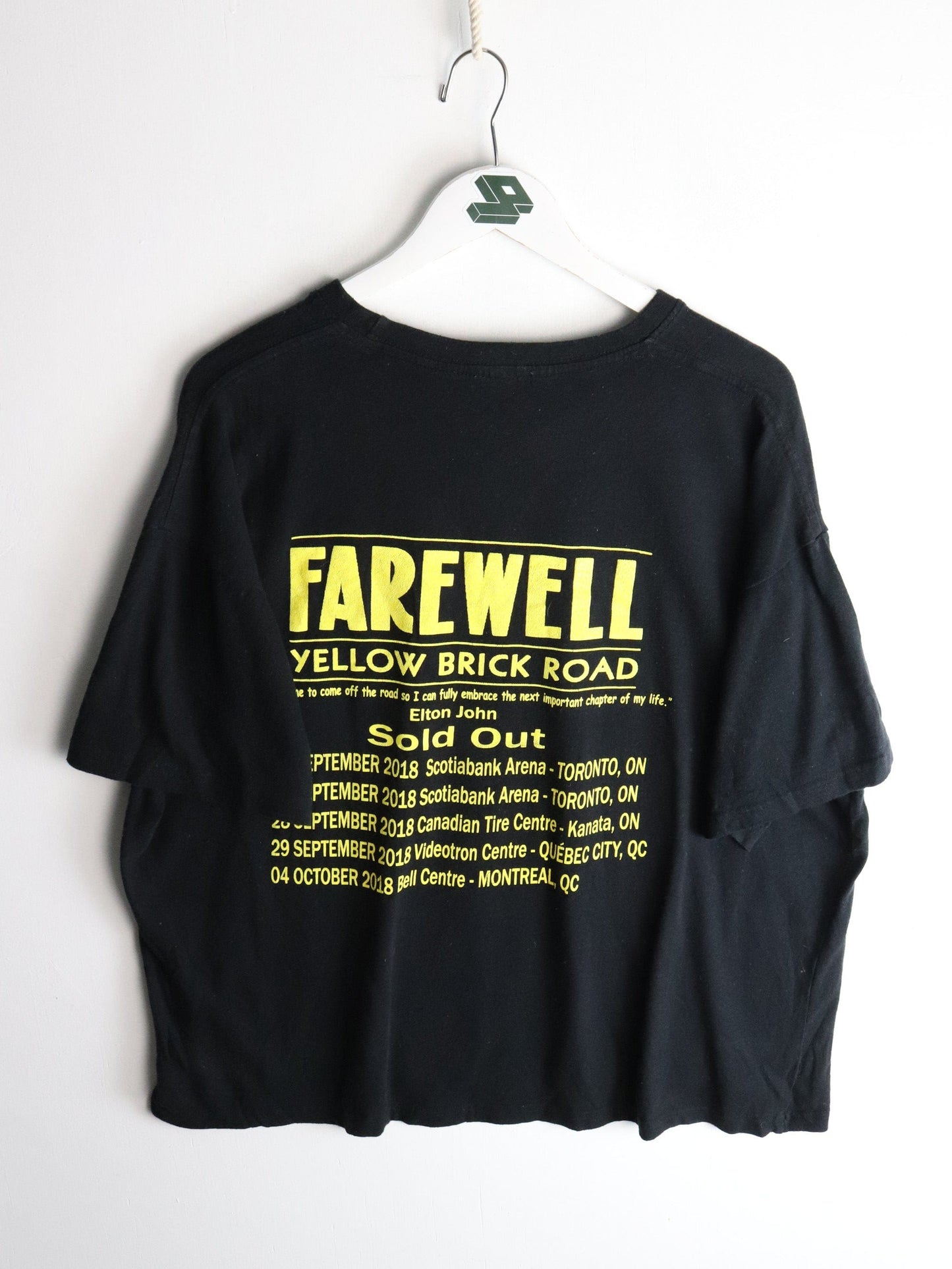 Elton John Farewell Tour T Shirt Mens XL Black