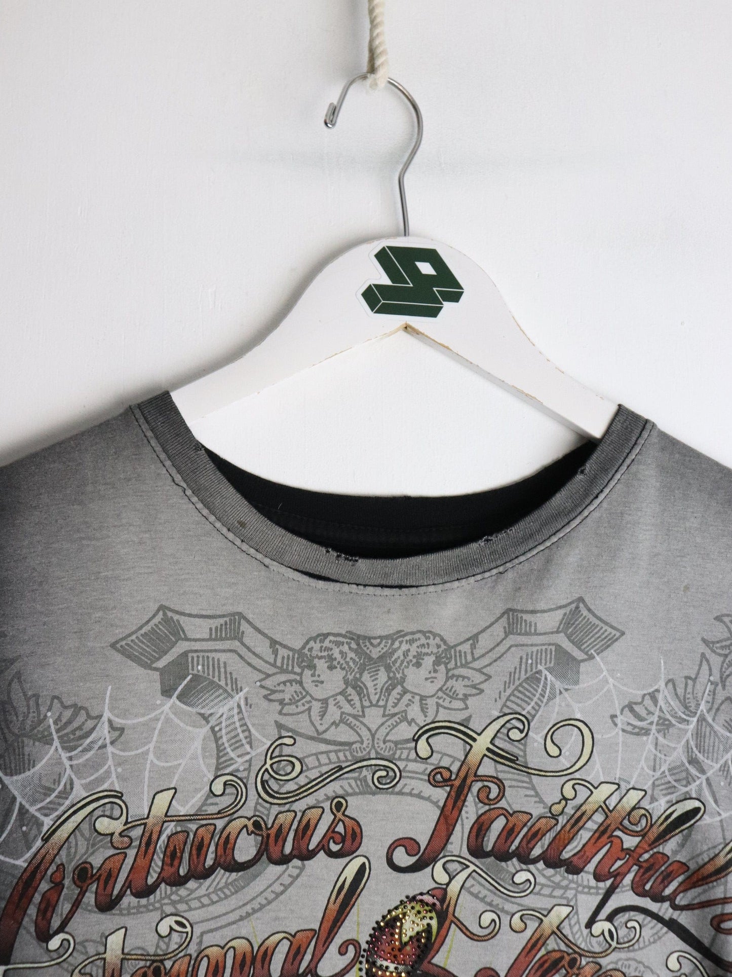 Emperor Eternity T Shirt Mens Large Grey Rhinestones from propervintagecanada