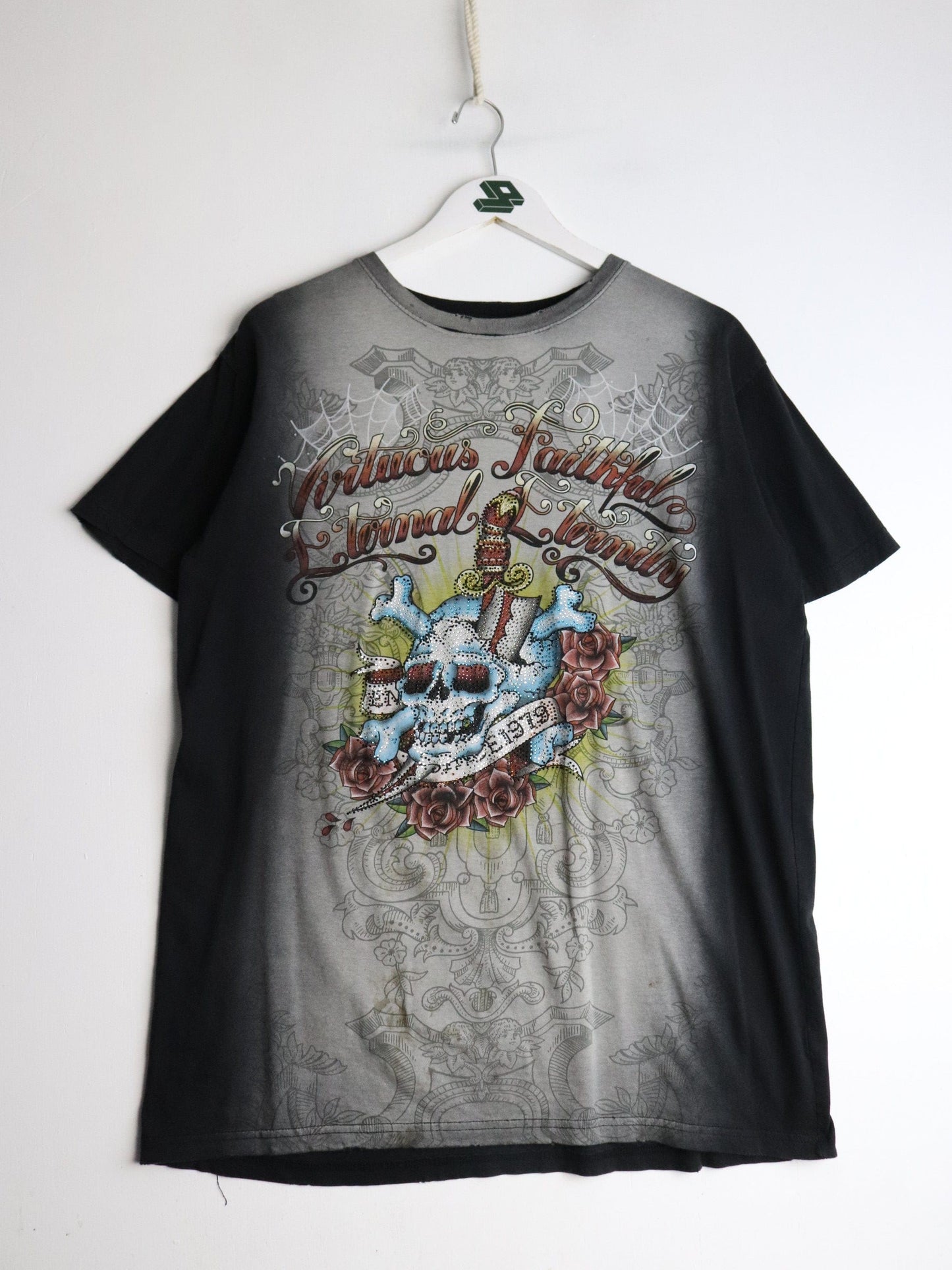 Emperor Eternity T Shirt Mens Large Grey Rhinestones from propervintagecanada