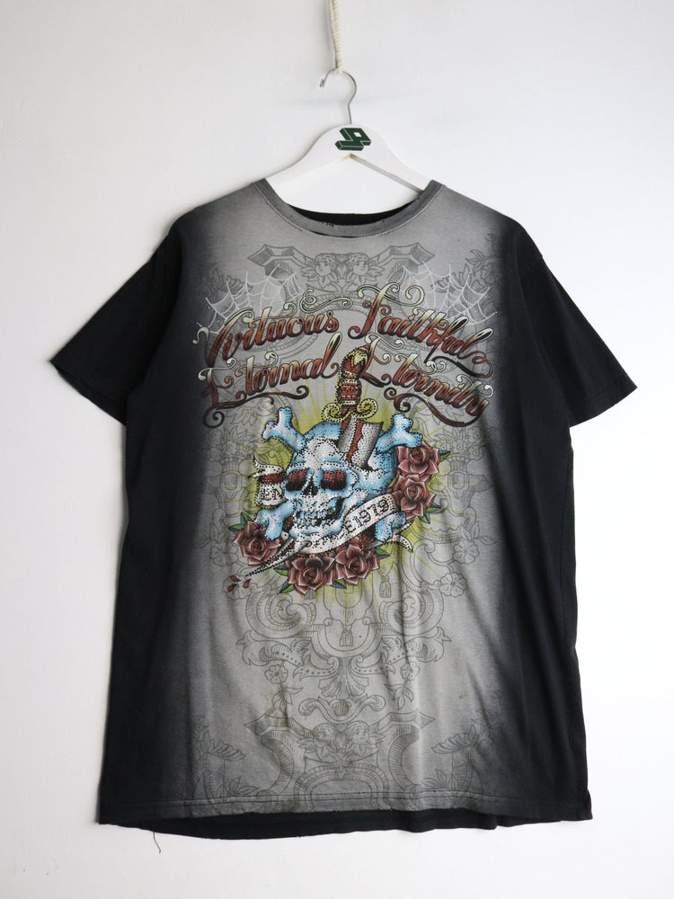 Emperor Eternity T Shirt Mens Large Grey Rhinestones from propervintagecanada