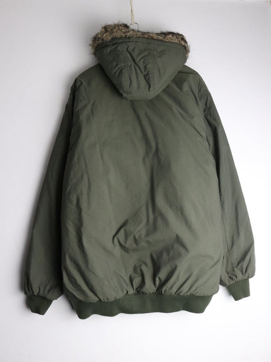 Enyce Jacket Mens 2XL Green Faux Fur Coat from propervintagecanada