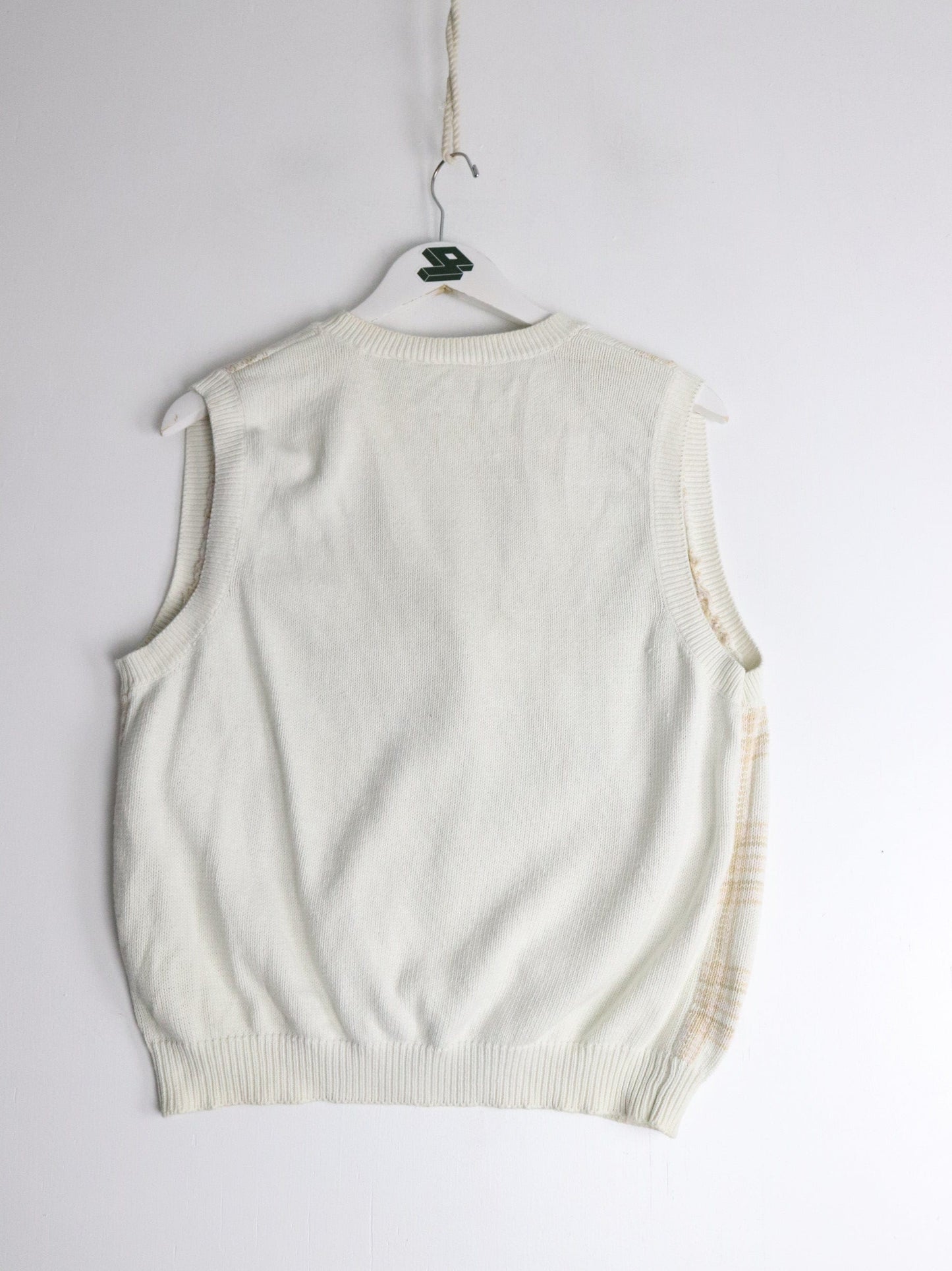EP Pro Sweater Fits Womens Small Beige Knit Cardigan Vest from propervintagecanada