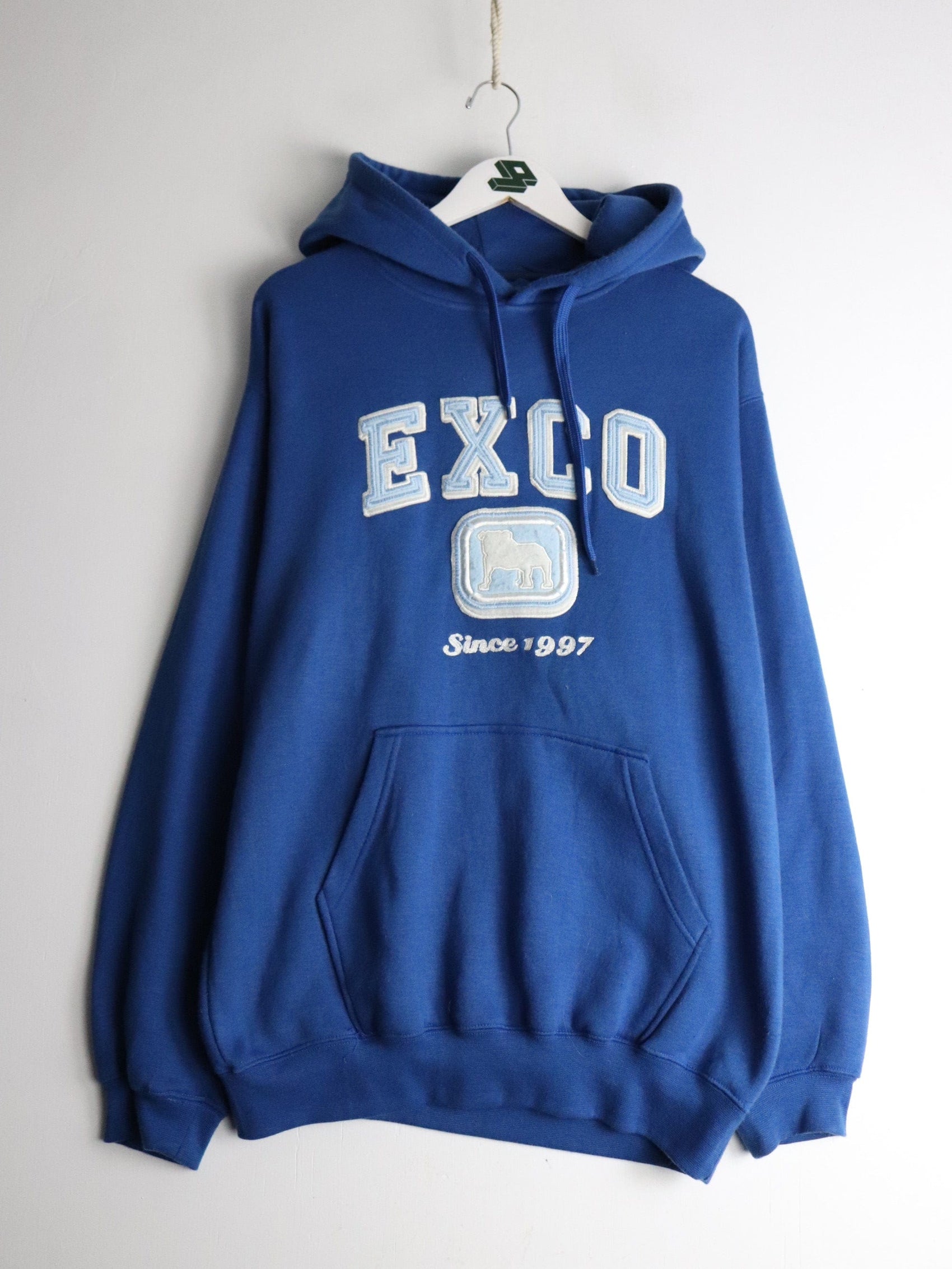 Exco Jeans Sweatshirt Mens Small Blue Hoodie from propervintagecanada