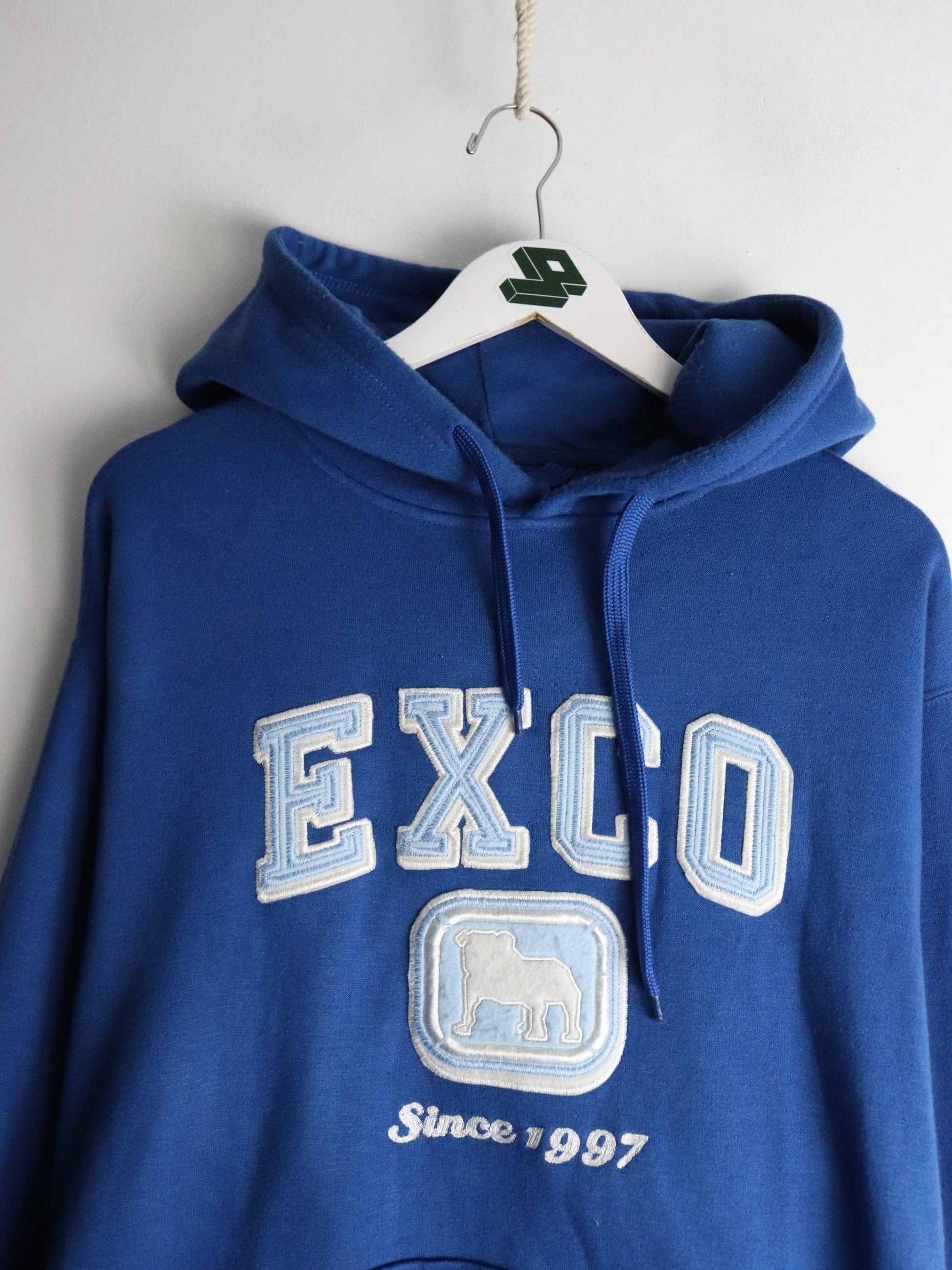 Exco Jeans Sweatshirt Mens Small Blue Hoodie from propervintagecanada