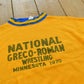 True Vintage 1970 National Greco-Roman Wrestling Minnesota Short Sleeve Crewneck Sweatshirt Men's M