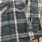 Vintage 1990s Frostproof Blue Plaid Flannel Button Up Shirt Men's L
