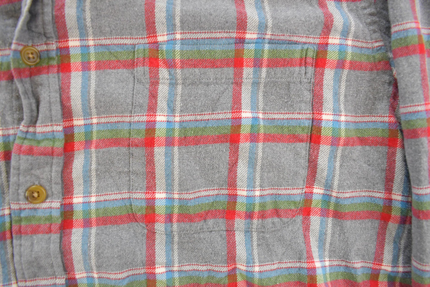 Vintage 1990s Land's End Plaid Flannel Button Up Shirt Men's XL
