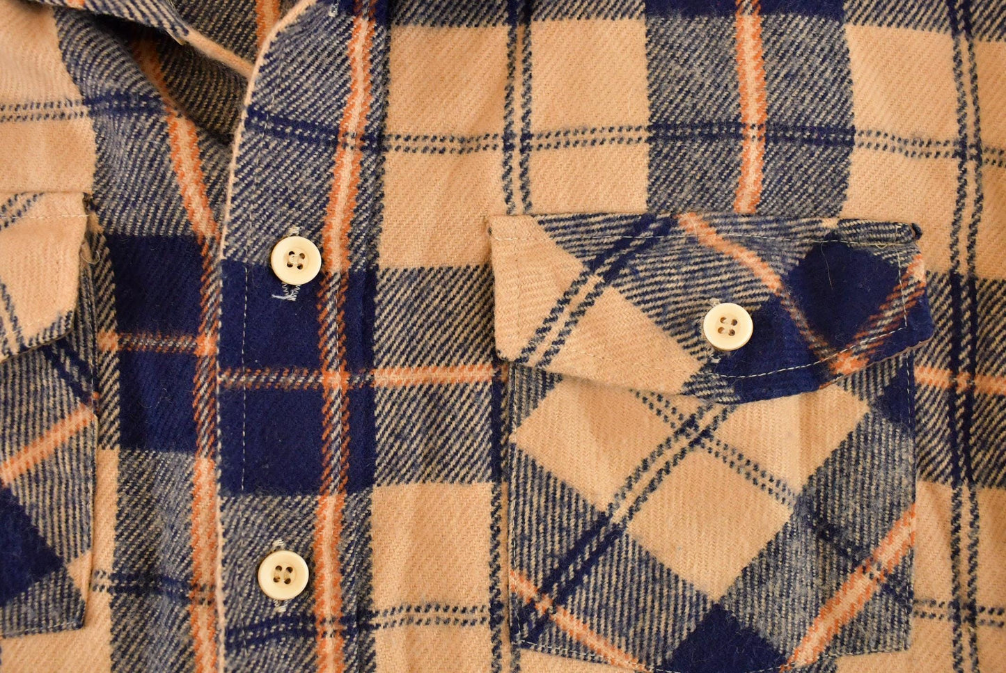 Vintage 1980s Kingsport Plaid Flannel Button Up Shirt Men's Large