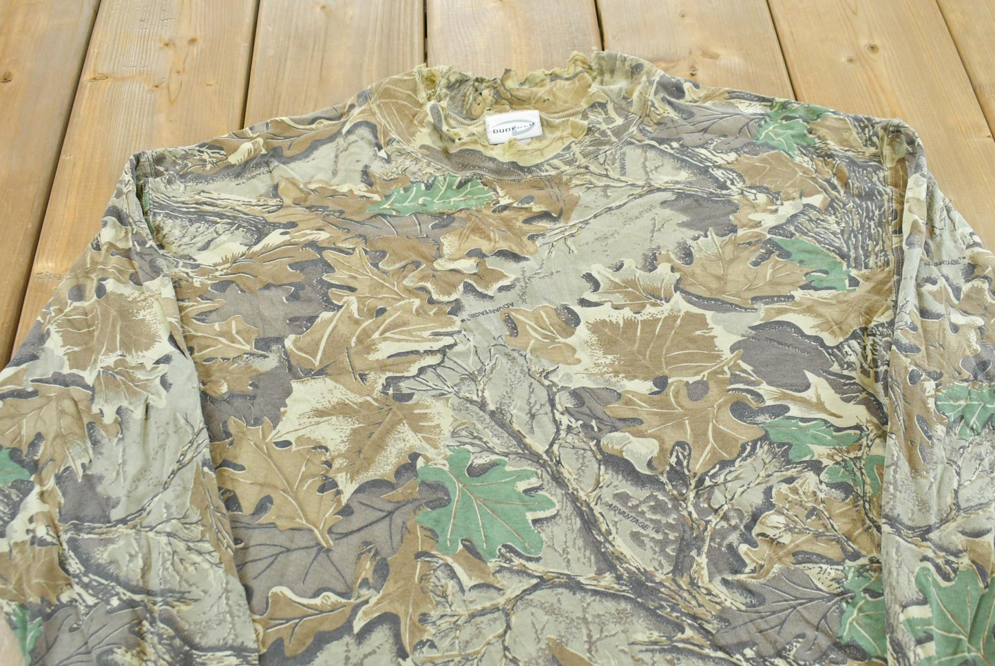 Vintage 2000s Duofold Advantage Camo Mock Turtleneck Long Sleeve T-Shirt Men's XL