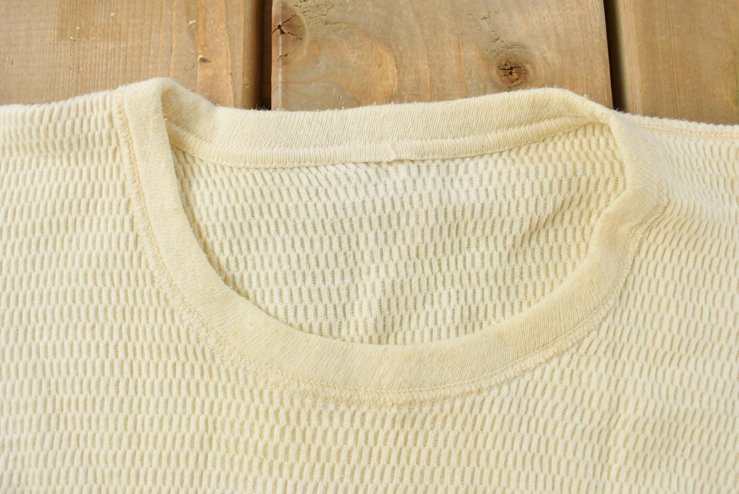 Vintage 1980s Thermal Crewneck Undershirt Mens S