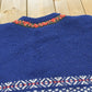 Vintage 1990s Norwool Wool Knit Abstract Pattern Sweater Men's L