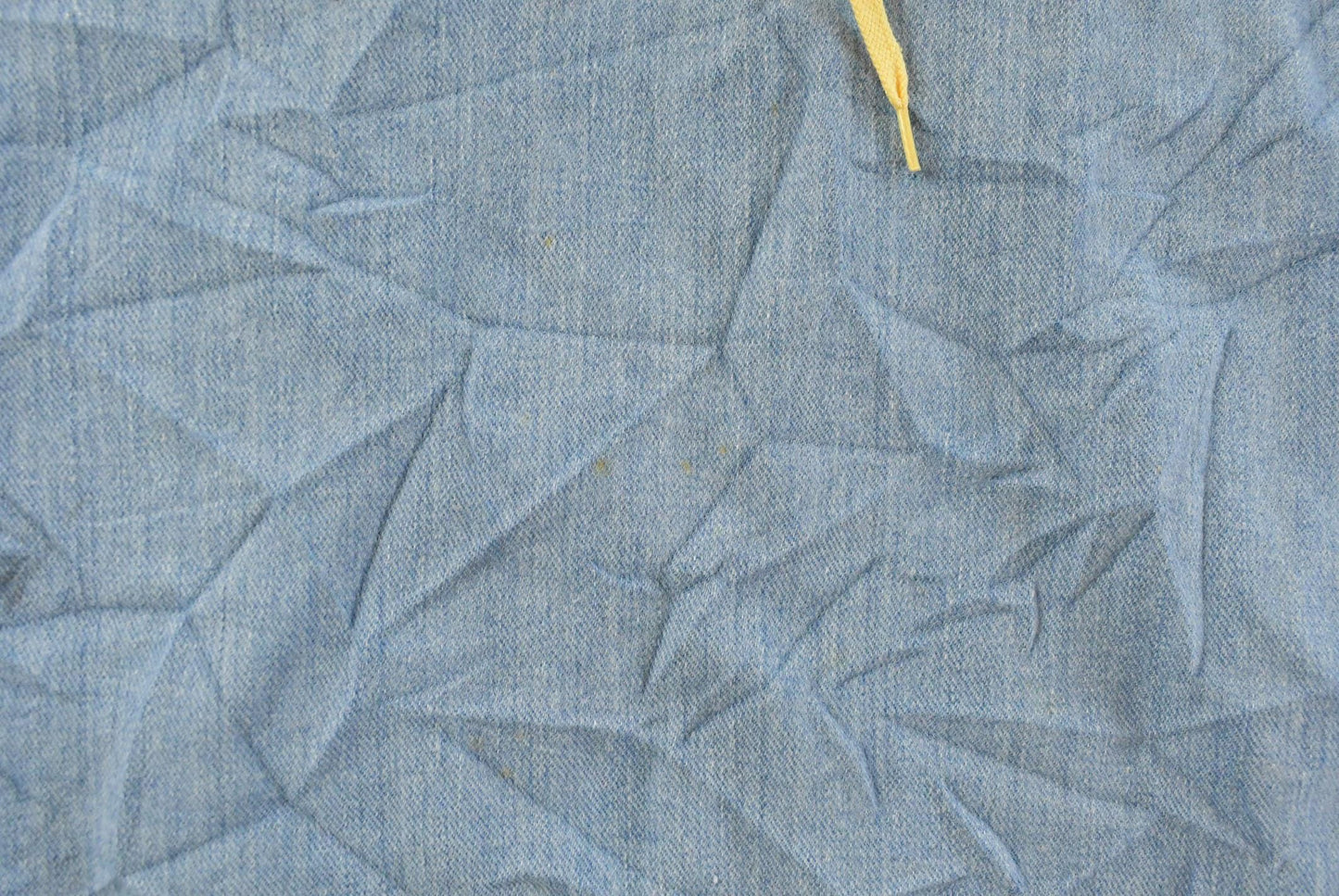 Vintage 1970s Chambray Lace Pullover Shirt Men's Medium