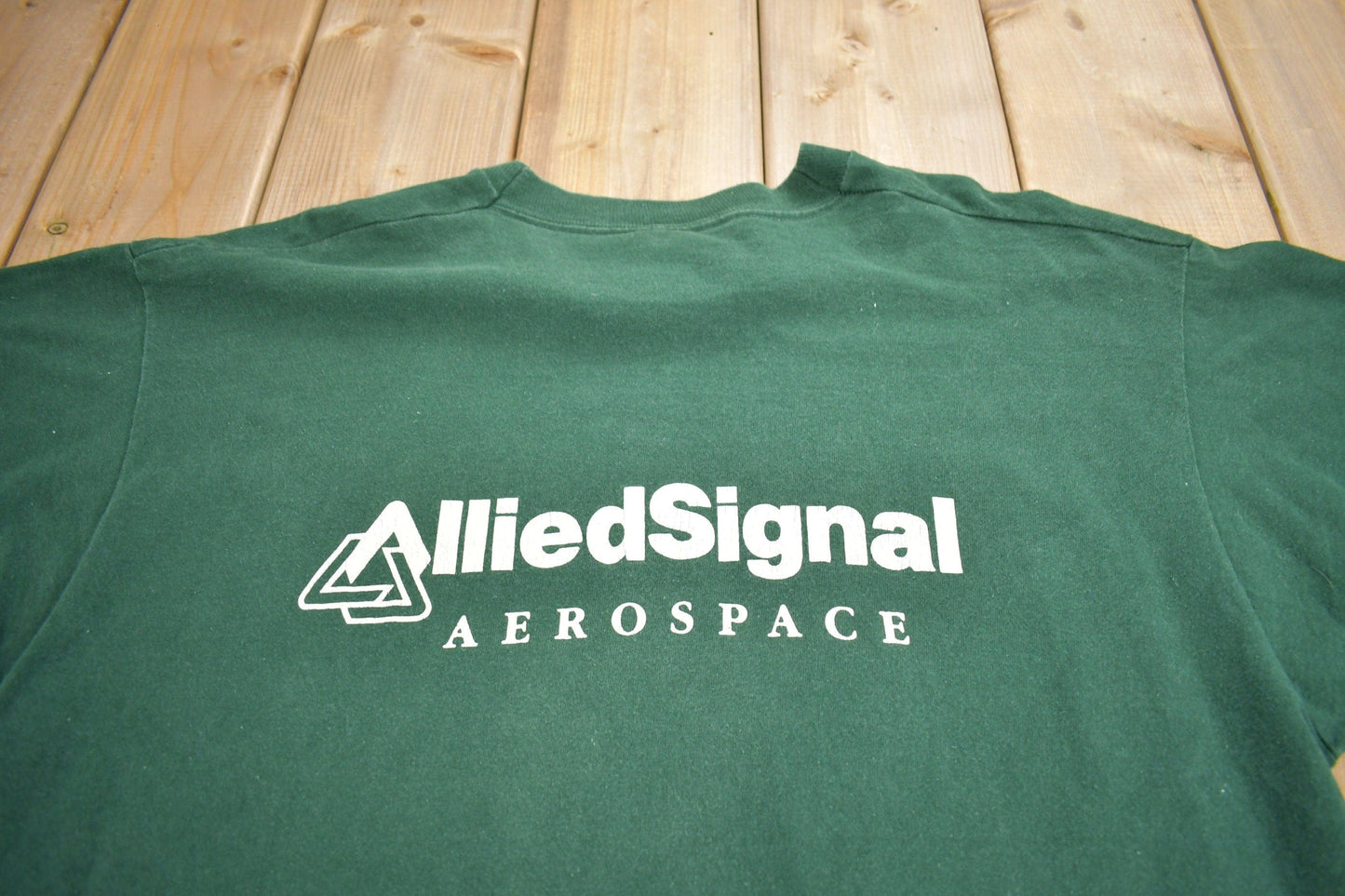 Vintage 1990s CFC Free And Friendly Allied Signal Aerospace Graphic T Shirt Men's XL