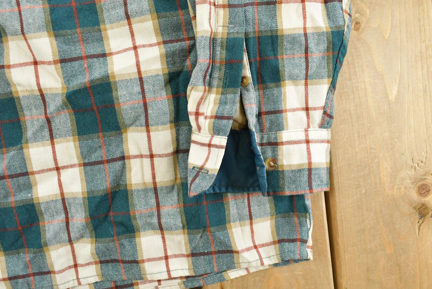 Vintage 1990s John Blair Plaid Flannel Button Up Shirt Men's XL