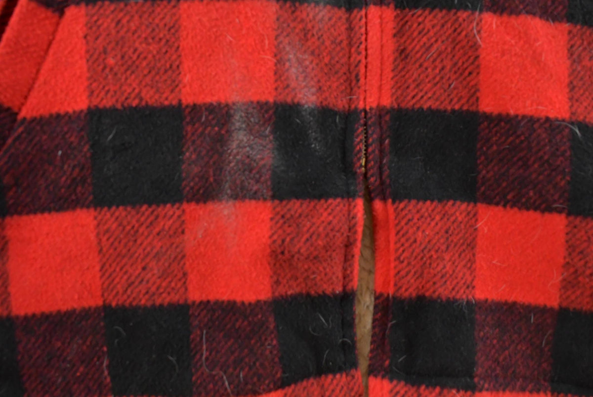Vintage 1980s American Jac Buffalo Plaid Wool Hunting Jacket Men's 2XL
