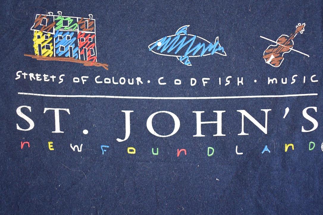 Vintage 1990's St John's Newfoundland Souvenir Travel T-Shirt Mens M