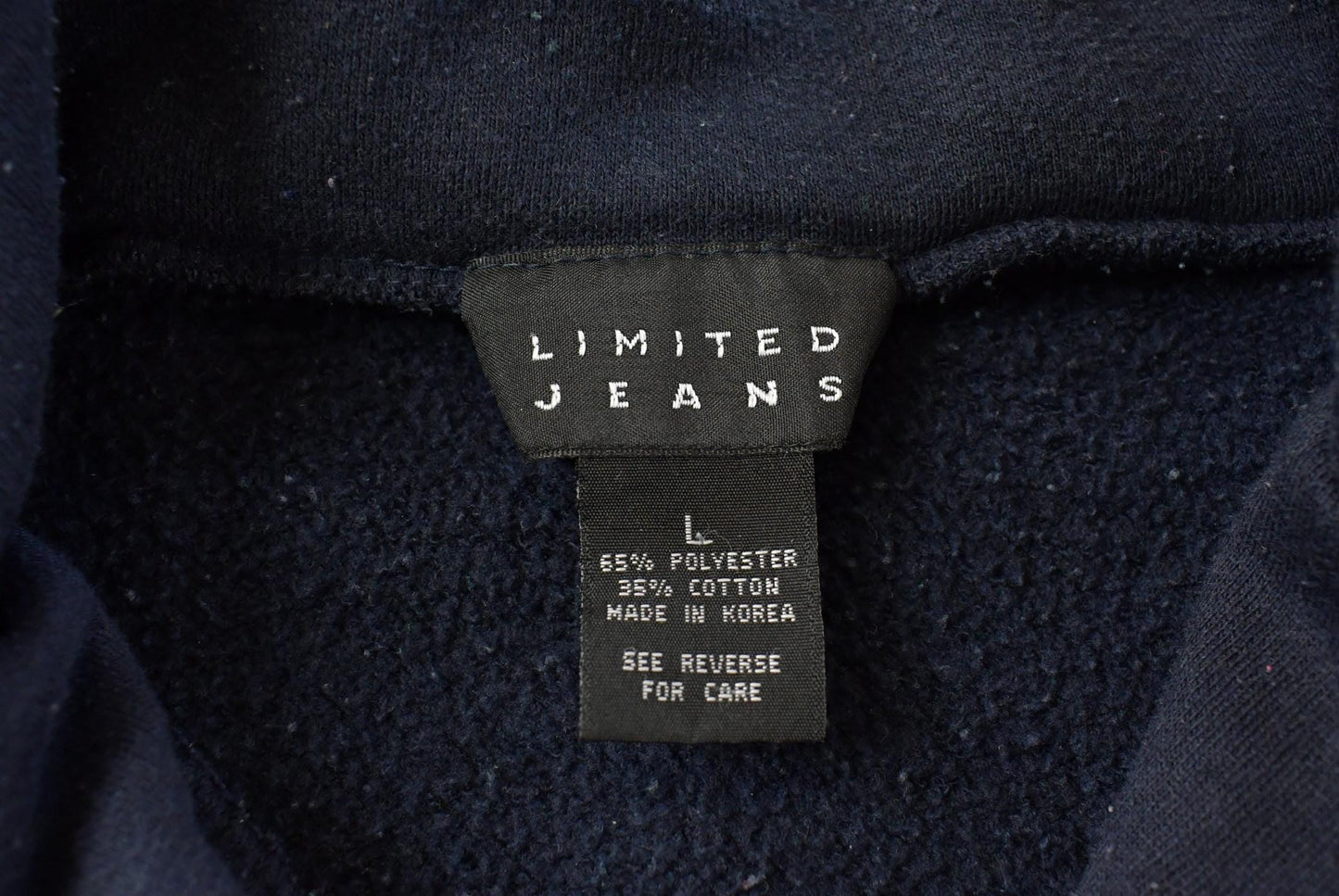 Vintage 1990s Limited Jeans USA Flag Quarter Zip Crewneck Sweatshirt Men's L
